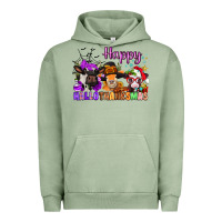 Pigment Oil Green happy hallothanksmas cows  nancy Urban Hoodie - NancyCooperArtShop