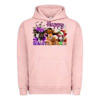 Pigment Salmon happy hallothanksmas cows  nancy Urban Hoodie - NancyCooperArtShop