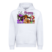 White happy hallothanksmas cows  nancy Urban Hoodie - NancyCooperArtShop