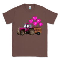 Chestnut valentine's day pink tractor with pin heart balloons Classic Tee - RanaPortraitStore