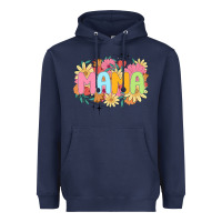 Navy floral mama Heavyweight Hoodie - JahusDesignShop