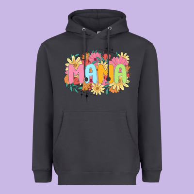 Floral Mama Heavyweight Hoodie Designed By Jahusdesignshop