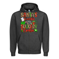 Charcoal Heather Santa's Favorite Surgery Center png sublimation de Zipper Hoodie - texasbilliewilder