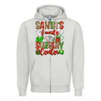 Dove Grey Santa's Favorite Surgery Center png sublimation de Zipper Hoodie - texasbilliewilder