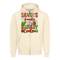 Sandshell Santa's Favorite Surgery Center png sublimation de Zipper Hoodie - texasbilliewilder