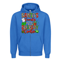 True Royal Santa's Favorite Surgery Center png sublimation de Zipper Hoodie - texasbilliewilder