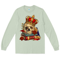 Matcha Skull With Crown Long Sleeve Tee - RanaPortraitStore