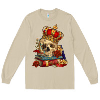 Mushroom Skull With Crown Long Sleeve Tee - RanaPortraitStore