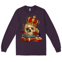 Plum Skull With Crown Long Sleeve Tee - RanaPortraitStore