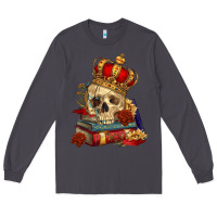 Smoke Skull With Crown Long Sleeve Tee - RanaPortraitStore