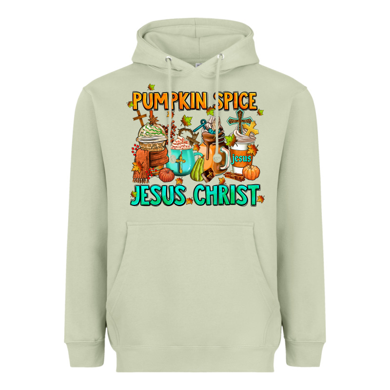 Pumpkin Spıce Jesus Christ Coffee Cups Heavyweight Hoodie by AdoDesignShop | Teevron