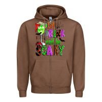 Chestnut eat drink and be scary Zipper Hoodie - Zillion Design Studio