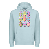 Blue Mist vintage easter eggs Premium Hoodie - MaliasSmallBusiness