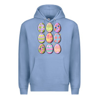 Colony Blue vintage easter eggs Premium Hoodie - MaliasSmallBusiness