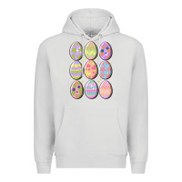 Dove Grey vintage easter eggs Premium Hoodie - MaliasSmallBusiness