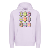Lilac vintage easter eggs Premium Hoodie - MaliasSmallBusiness