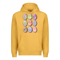 Mustard vintage easter eggs Premium Hoodie - MaliasSmallBusiness