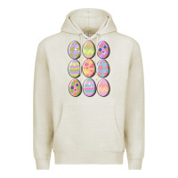 Oatmeal Heather vintage easter eggs Premium Hoodie - MaliasSmallBusiness