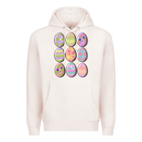 Pale Pink vintage easter eggs Premium Hoodie - MaliasSmallBusiness