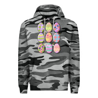 Slate Camo vintage easter eggs Premium Hoodie - MaliasSmallBusiness