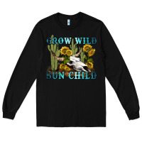 Black grow wild sun child tbw Long Sleeve Tee - texasbilliewilder