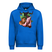 Cobalt cowgirl boots hat horns cactus Urban Hoodie - NancyCooperArtShop