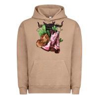 Pigment Burro cowgirl boots hat horns cactus Urban Hoodie - NancyCooperArtShop