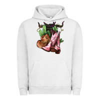 Pigment Lunar Rock cowgirl boots hat horns cactus Urban Hoodie - NancyCooperArtShop