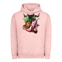 Pigment Salmon cowgirl boots hat horns cactus Urban Hoodie - NancyCooperArtShop