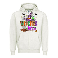 Oatmeal Heather witches brew Zipper Hoodie - Zillion Design Studio