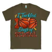 Army Green i tackled 100days of school basketball Classic Tee - texasbilliewilder