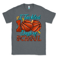 Charcoal Heather i tackled 100days of school basketball Classic Tee - texasbilliewilder