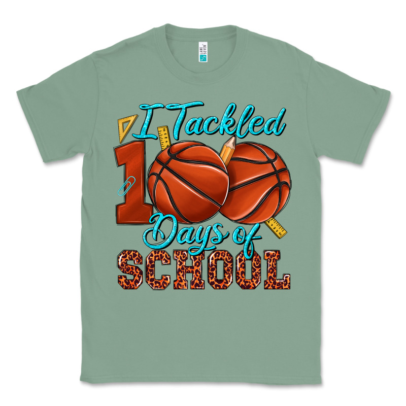I Tackled 100days Of School Basketball Classic Tee by texasbilliewilder | Teevron