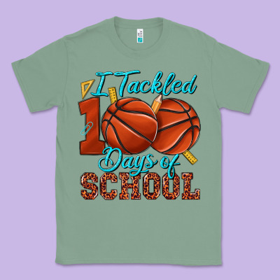 I Tackled 100days Of School Basketball Classic Tee Designed By Texasbilliewilder