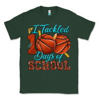 Sports Green i tackled 100days of school basketball Classic Tee - texasbilliewilder
