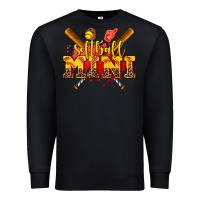 Black softball mini Premium Sweatshirt - AdoDesignShop