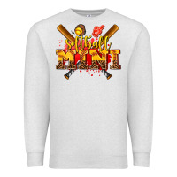 Oatmeal Heather softball mini Premium Sweatshirt - AdoDesignShop