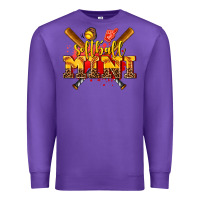 Purple softball mini Premium Sweatshirt - AdoDesignShop