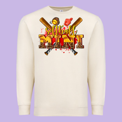 Softball Mini Premium Sweatshirt Designed By Adodesignshop