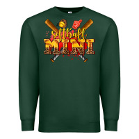 Sports Green softball mini Premium Sweatshirt - AdoDesignShop