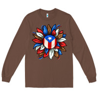 Chestnut puerto rico sunflower Long Sleeve Tee - texasbilliewilder