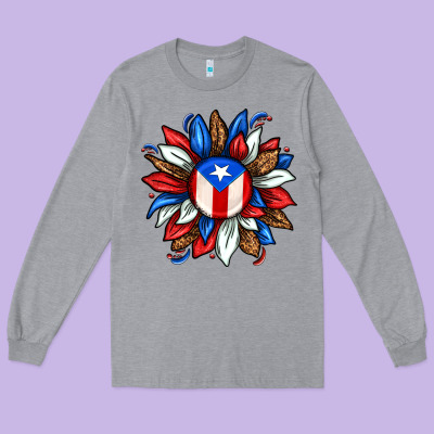 Long Sleeve Tee puerto rico sunflower
