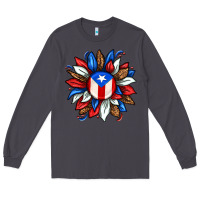 Smoke puerto rico sunflower Long Sleeve Tee - texasbilliewilder