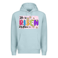 Blue Mist checkered risen Premium Hoodie - MaliasSmallBusiness