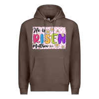 Coffee checkered risen Premium Hoodie - MaliasSmallBusiness