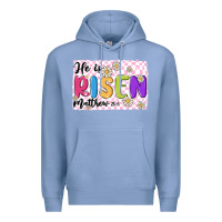 Colony Blue checkered risen Premium Hoodie - MaliasSmallBusiness