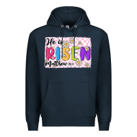 Navy checkered risen Premium Hoodie - MaliasSmallBusiness