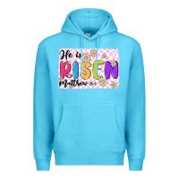 Ocean Blue checkered risen Premium Hoodie - MaliasSmallBusiness