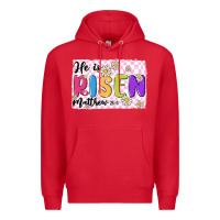 Red checkered risen Premium Hoodie - MaliasSmallBusiness