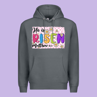 Checkered Risen Premium Hoodie Designed By Maliassmallbusiness